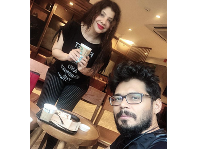 Photo: Sambhavna Seth enjoys a coffee date with husband Avinash Dwivedi