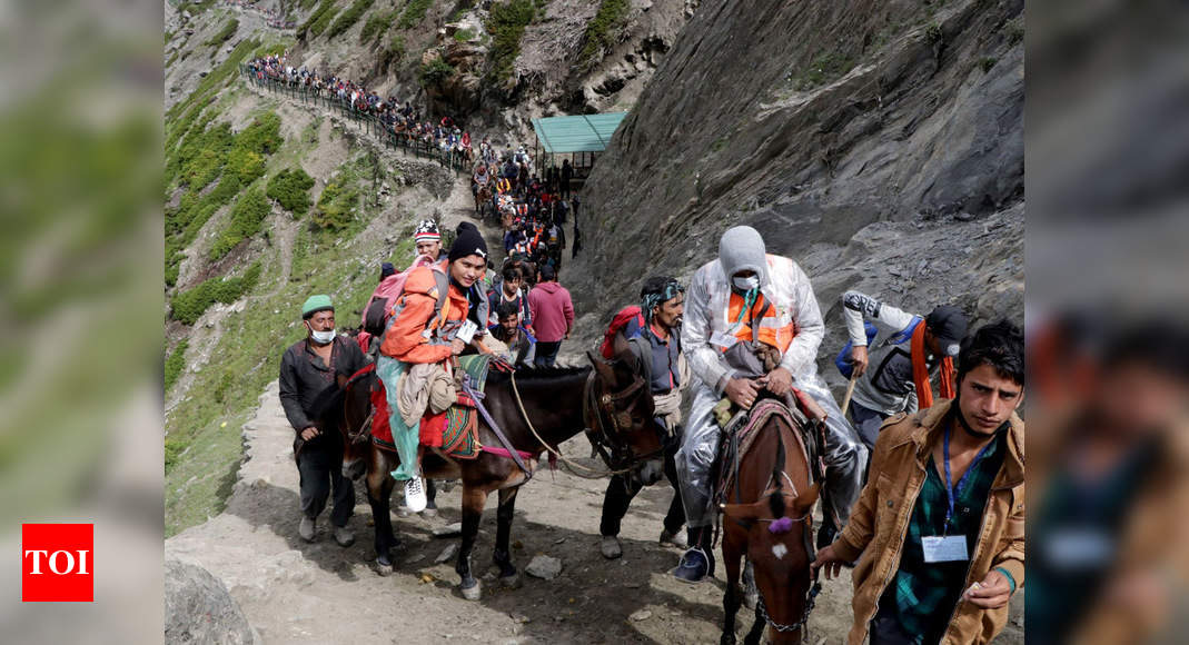 Amarnath Pilgrims Set To Shatter 2015 Record India News Times Of India