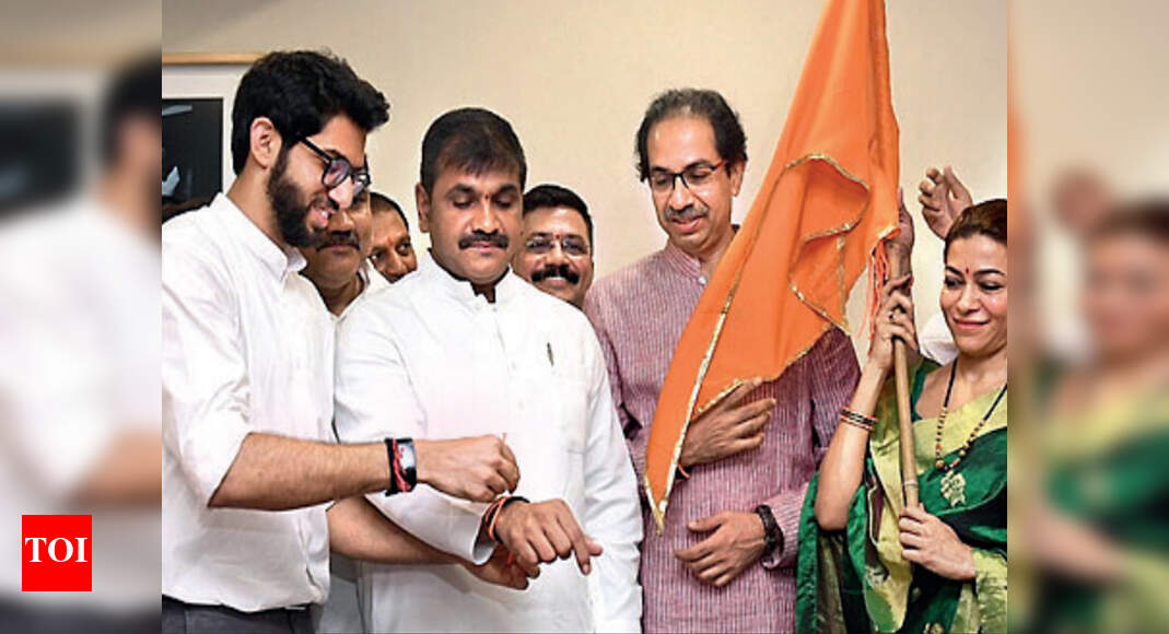 jolt to sharad pawar mumbai ncp chief sachin ahir joins shiv sena mumbai news times of india mumbai ncp chief sachin ahir joins shiv