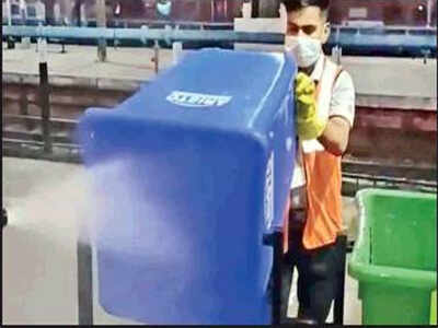 Railway minister Piyush Goyal promoted washing and cleaning technology used by the station