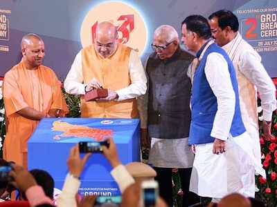 Amit Shah hails Yogi Adityanath as CM at launch of 250 projects worth Rs 65,000 crore