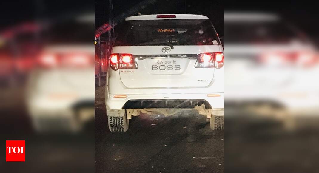 vehicle number plate act violation Times of India