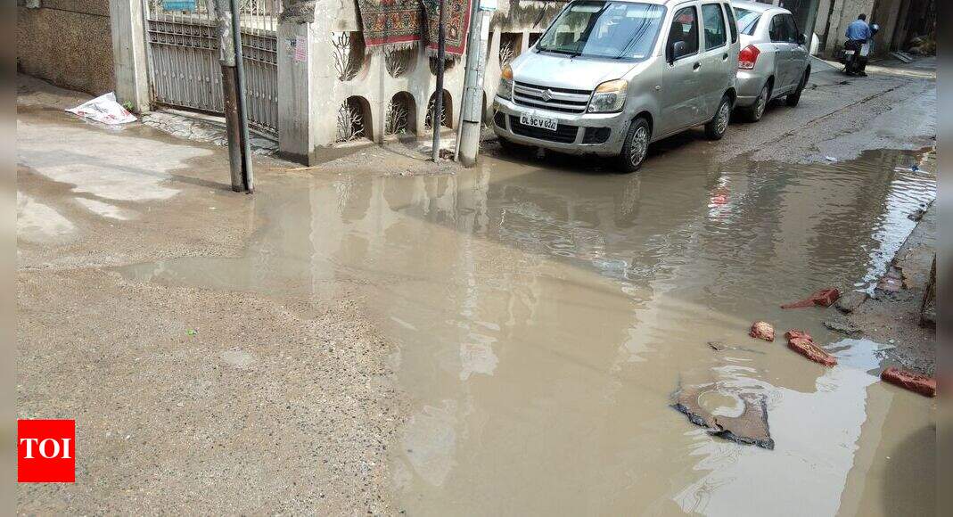 Choked drains and waterlogging Times of India