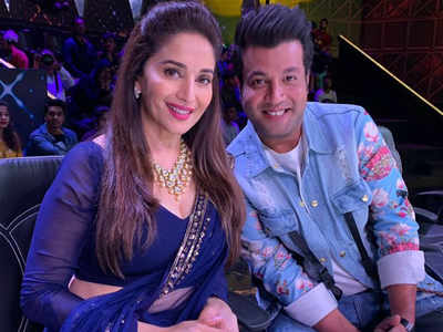 Varun Sharma has a fanboy moment as he meets Madhuri Dixit Nene on the sets of a reality show