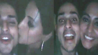 Hina Khan plants a kiss on Priyank Sharma's cheek as she wishes him happy birthday!