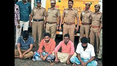 Rs 1 crore gutka smuggled from Bengaluru seized near Sriperumbudur, 4 held