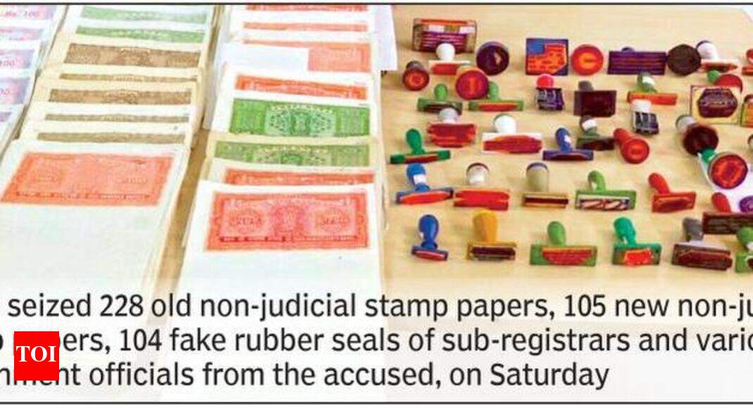 Stamp vendors found making fake land documents, 2 held Hyderabad News