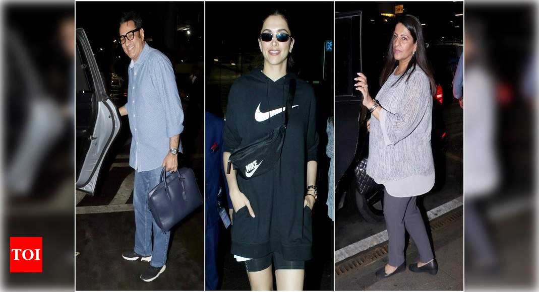 Photos: Deepika Padukone snapped with her in-laws at the airport ...