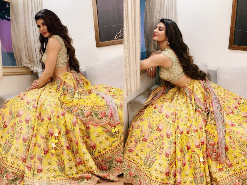 Jacqueline Fernandez's yellow Anita Dongre lehenga is so affordable you  will be surprised - Times of India