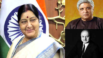 Sushma Swaraj passes away: Anupam Kher, Javed Akhtar, Ekta Kapoor and other Bollywood celebs mourn her demise