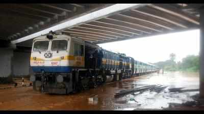 Train services hit as water covers rly tracks