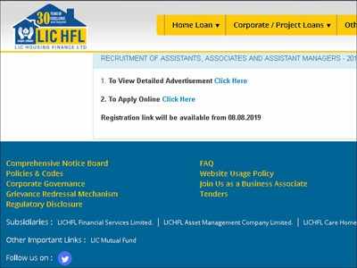 LIC HFL Recruitment 2019: Apply online for 300 Assistant, Associate & Assistant Manager Posts
