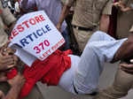 Left parties hold joint protest against abrogation of Article 370