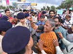 Left parties hold joint protest against abrogation of Article 370