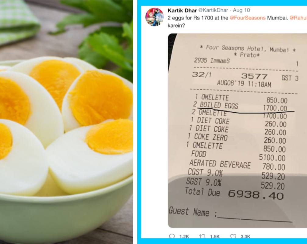 
Man charged Rs 1700 for 2 eggs at Mumbai hotel
