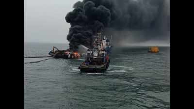 Explosion and fire on offshore vessel at Vizag, one killed