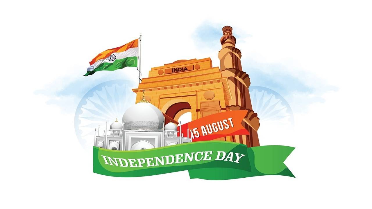 Premium Vector | Indian independence day greeting with doodle art