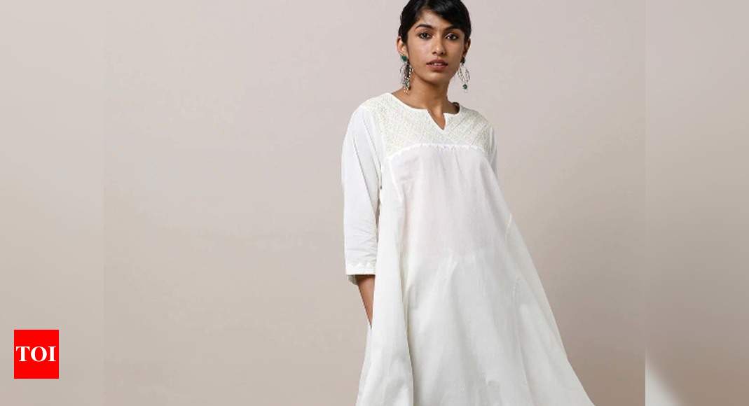 plain white kurtis