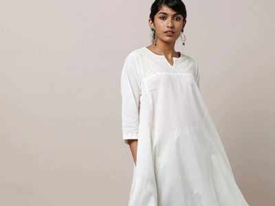 White Kurtis Online - Buy Plain White Kurti Designs for Women
