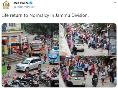 FACT CHECK: Photos J&K Police tweeted claiming normalcy are not from Jammu?