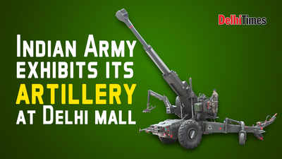 Indian Army exhibits its artillery at Delhi mall