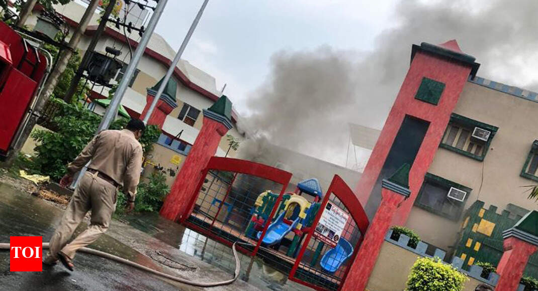 Uttar Pradesh's Noida Play School Fire: Noida: Fire Breaks Out In Private Play School's Basement; Controlled After 3 Hours | Noida News