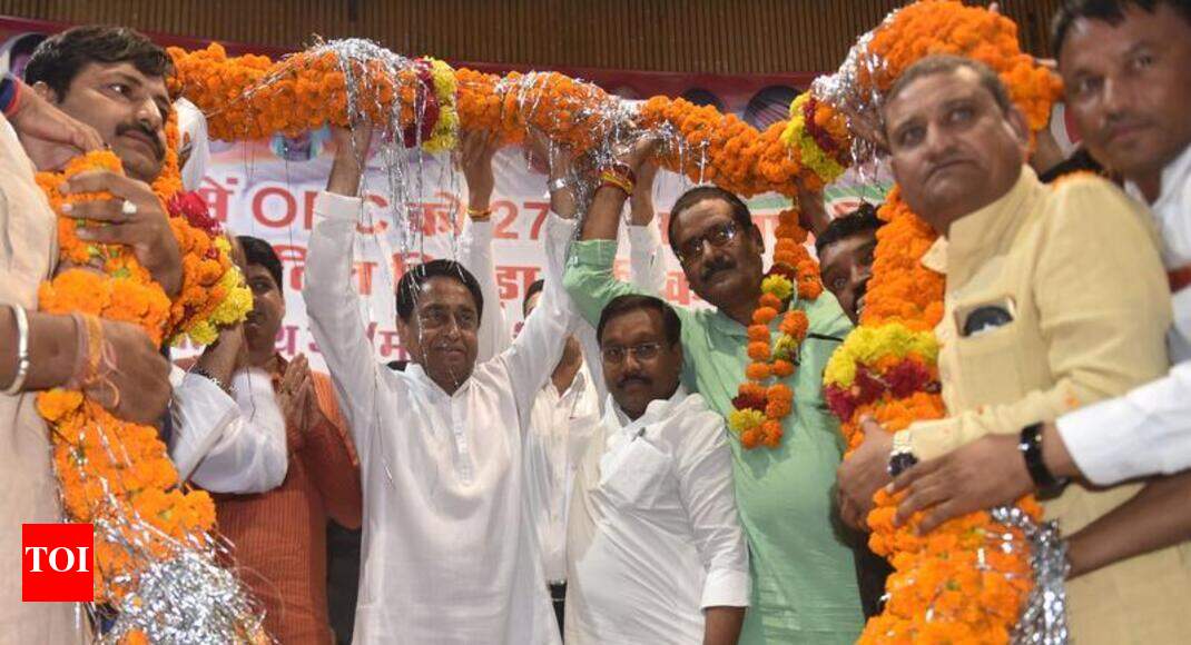 MP: Dalits fete chief minister Kamal Nath for 27% OBC quota - Times of India