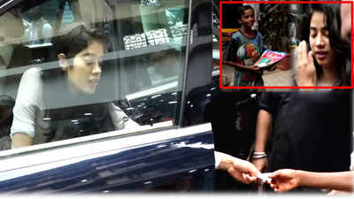 Janhvi Kapoor shows her generous side, borrows money from driver to give it to a poor kid