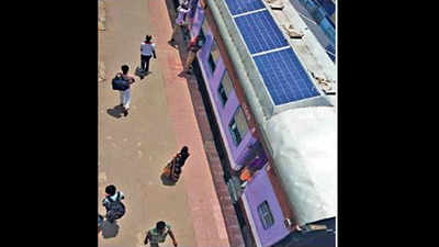 To fight carbon emission, Eastern Railway fixes solar panels on passenger train