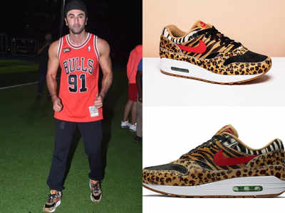 We bet you can't guess the price of Ranbir Kapoor's animal print shoes -  Times of India