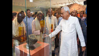 Bihar CM honours three farmers who found ‘meteorite’ in Madhubani