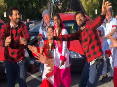 Watch: Binnu Dhillon celebrates the upcoming release of ‘Naukar Vahuti Da’ with bhangra on the sets of ‘Jhalley’
