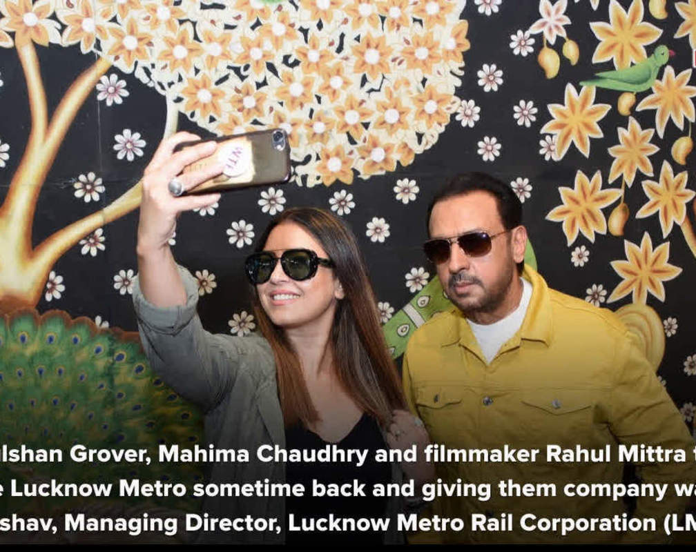 
Gulshan Grover, Mahima Chaudhary go for a ride in Lucknow Metro

