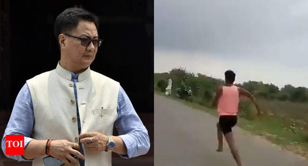 Kiren Rijiju assures support to sprinter who 'ran 100m in 11 seconds' - Kiren Rijiju assures support to sprinter who 'ran 100m in 11 seconds' -