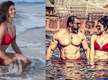 
Pooja Batra flaunts her super toned body in red bikini in the pool as she spends 'we time' with hubby Nawab Shah
