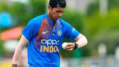 Indian team management decides to keep speedster Navdeep Saini as cover for Test series against West Indies