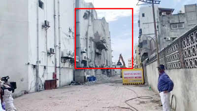 On cam: NMC demolishes damaged parts of a Nagpur mall