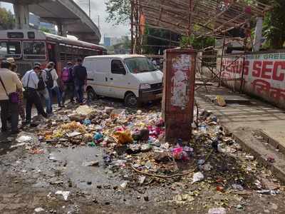 Ganpati Pandal near garbage dump
