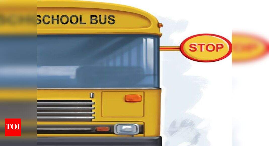 Two students injured as school bus collides with truck on Sohna Road ...