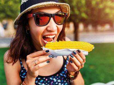 Piping hot corn on the cob makes for a delicious snack