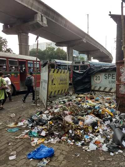 Garbage Dump near Marol Naka Metro Station
