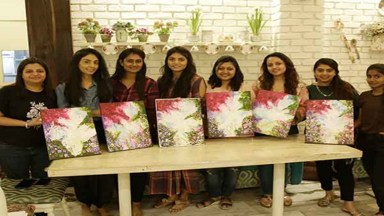 Mumbaikars Try Cherry Blossom Finger Painting Events Movie News Times Of India