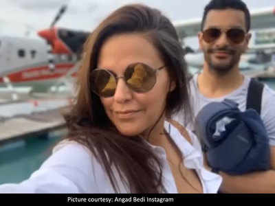 Neha Dhupia to ring in her birthday with Angad Bedi and Mehr in the Maldives