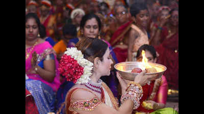 Andhra Pradesh: Varalakshmi Vratham celebrated at Sri Venkateswara temple with pomp