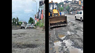 Potholes are back on Belgharia Expressway, five days after repair