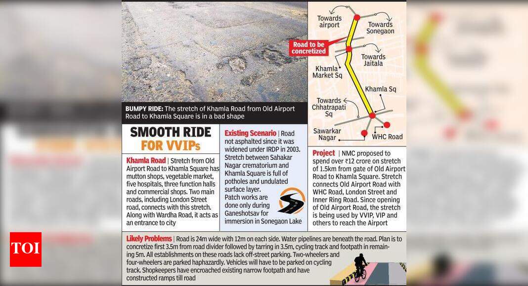 Overlooked for 16 yrs, Khamla Road to be concretized for VVIP movement ...