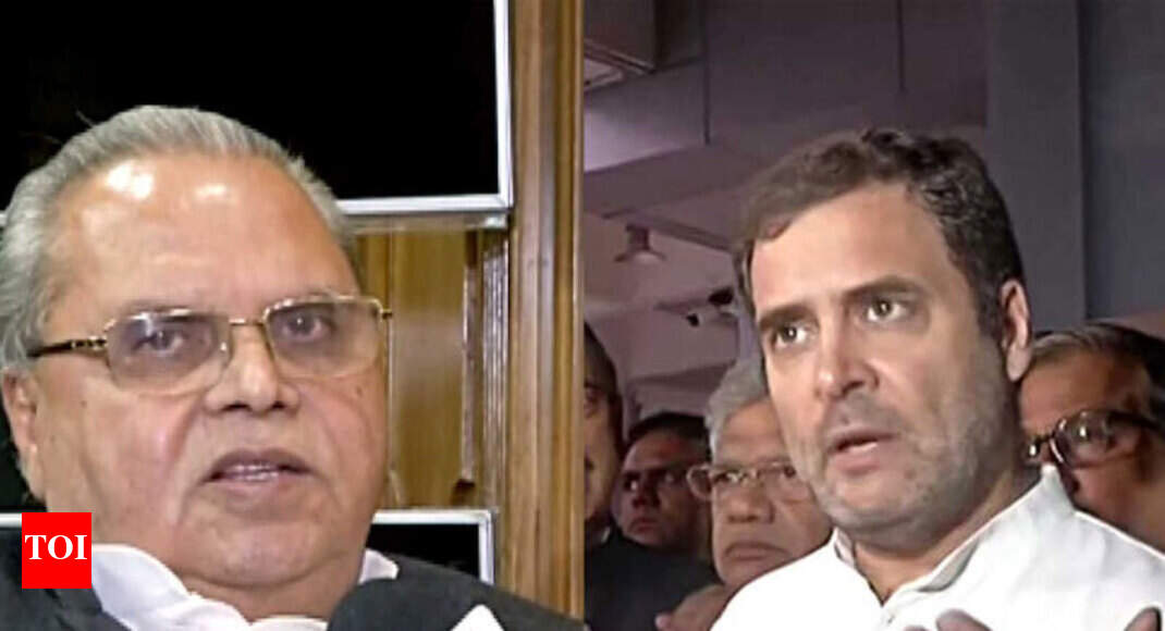 Rahul playing politics over my invitation: J&K guv