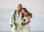 Dwayne Johnson and Lauren Hashian wedding pictures