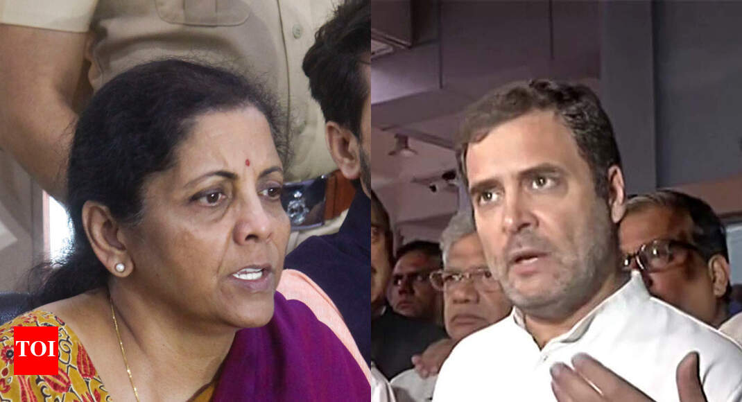 Cong should have spoken to its own FMs: Sitharaman slams Rahul