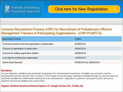IBPS PO 2019 application registration closes today, apply now @ibps.in